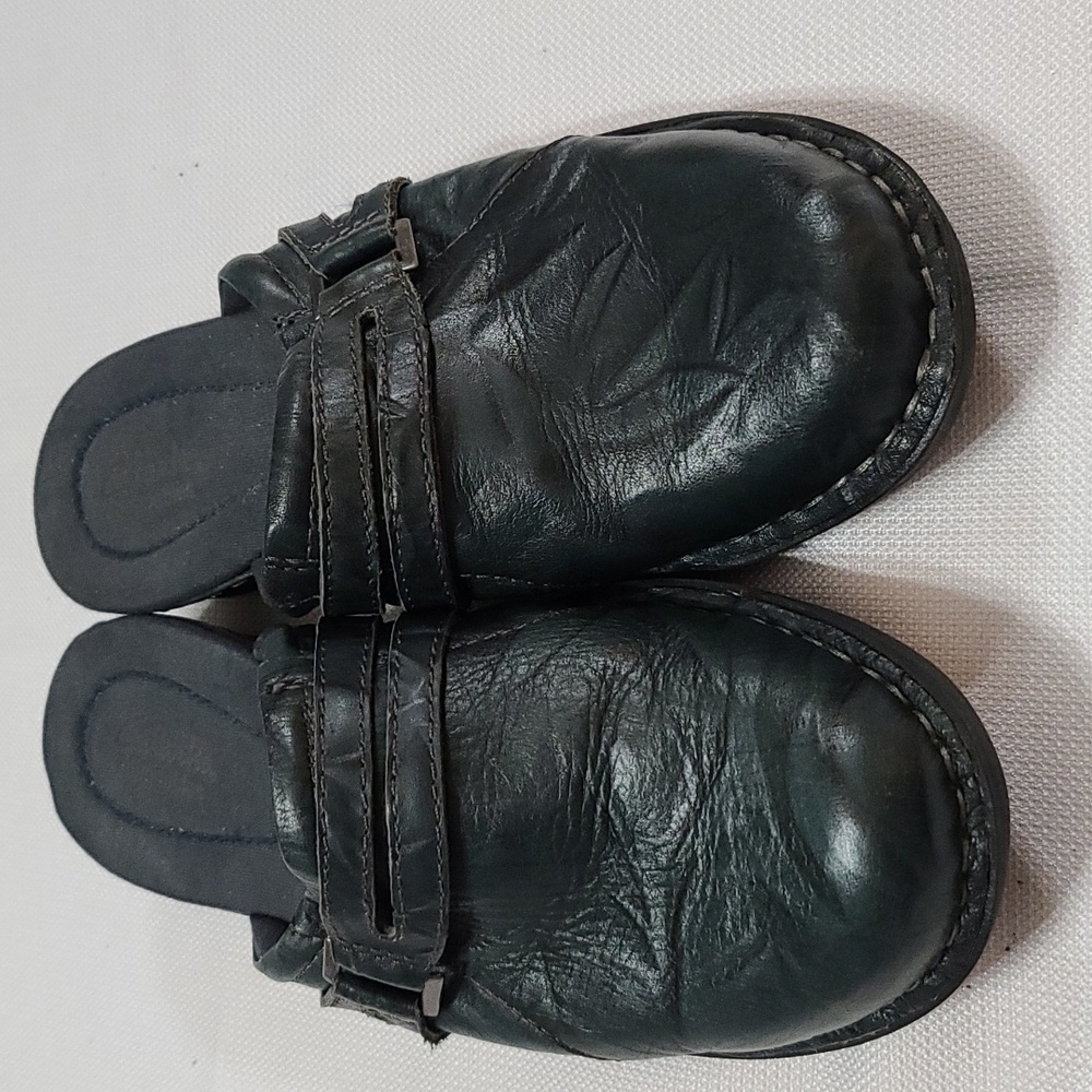 Clarks Bendable Womens Shoes Mules Slip-ons Dark Teal?? Sz 8 EUC READ‎
